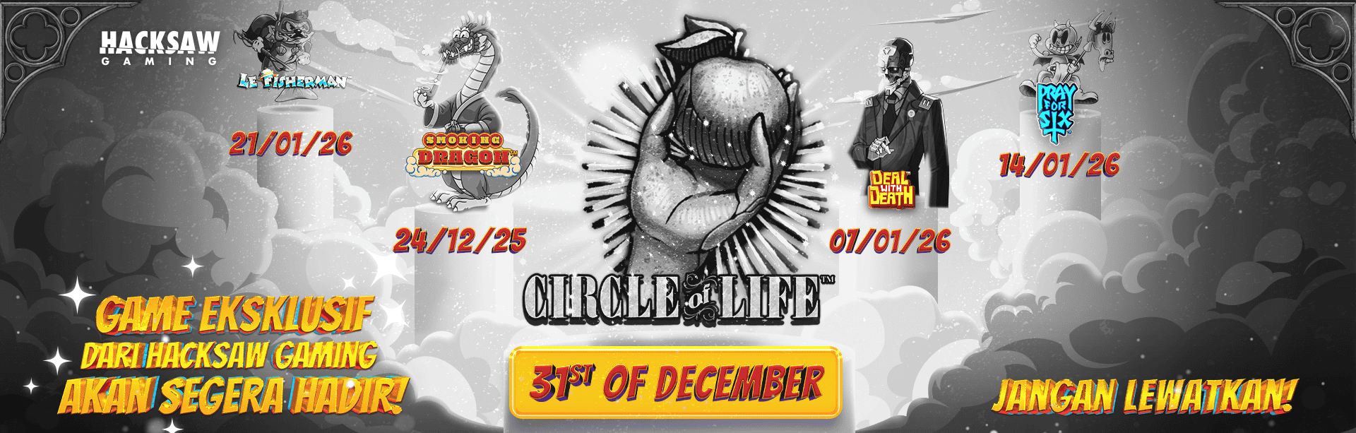 HACKSAW - CIRCLE OF LIFE GAME PROMO BANNER HACKSAW - CIRCLE OF LIFE GAME PROMO BANNER 