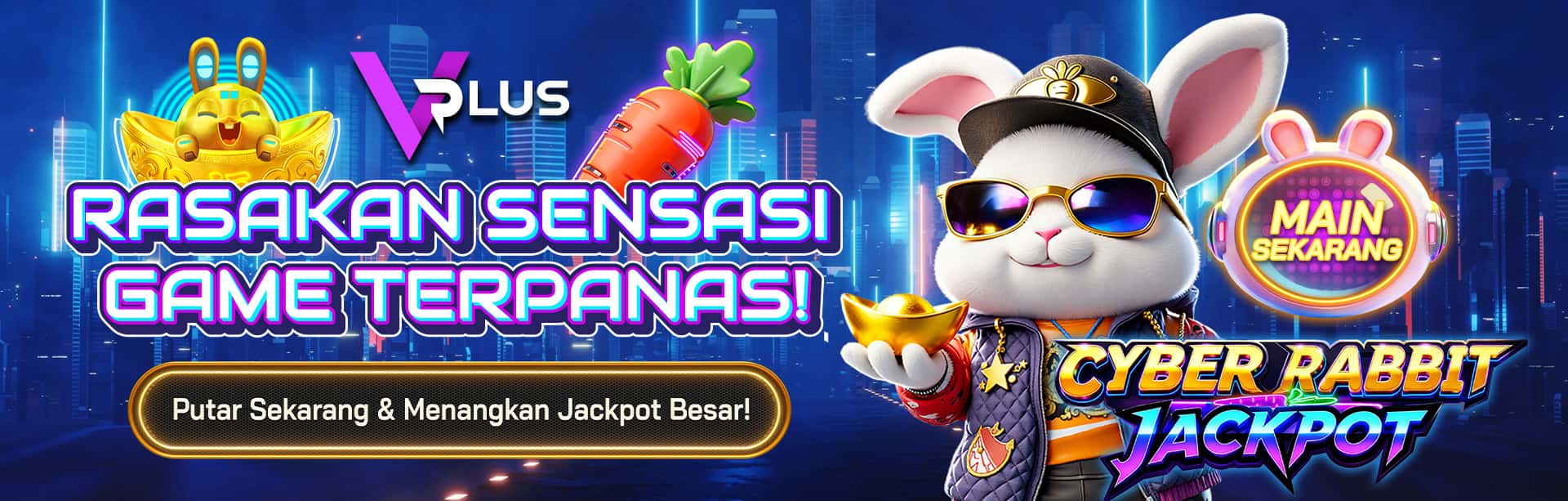 VPLUS - CYBER RABBIT JACKPOT HOT GAME BANNER