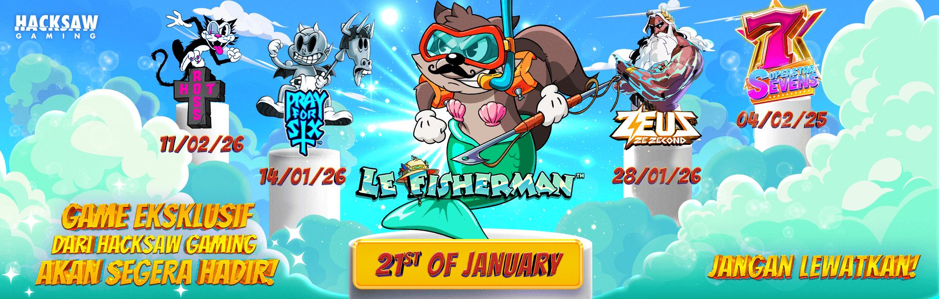 HACKSAW - LE FISHERMAN GAME PROMO BANNER 