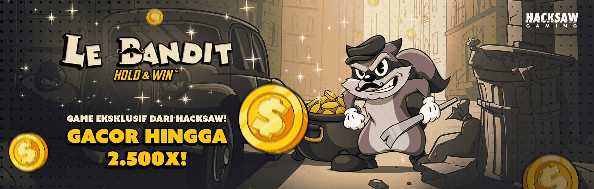 HACKSAW - LE BANDIT HOLD & WIN GAME PROMO BANNER