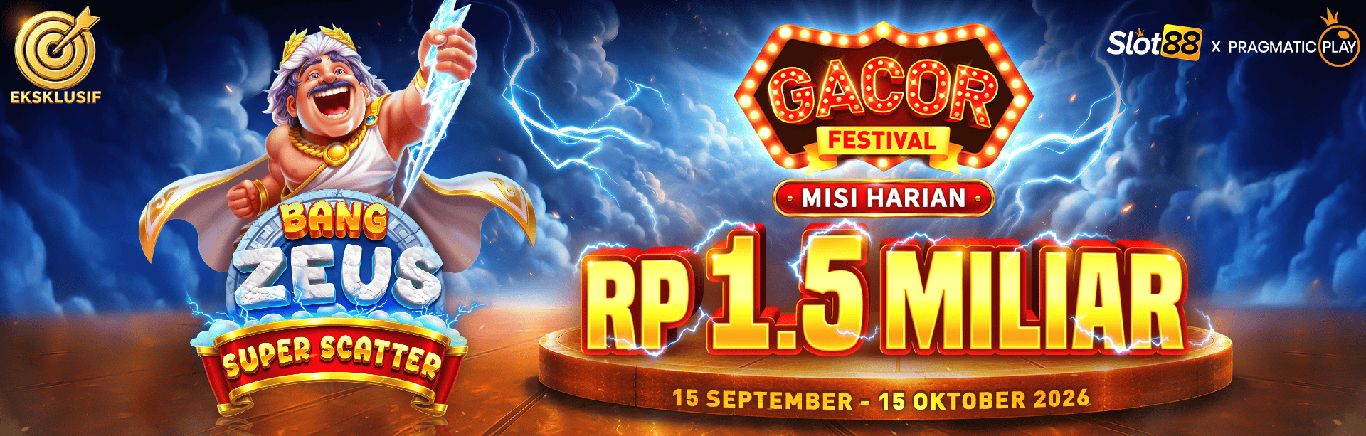 SLOT88 X PP - GACOR FESTIVAL: BANG ZEUS SUPER SCATTER