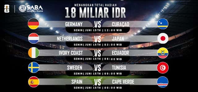 SABA World Cup Promo Match Schedule